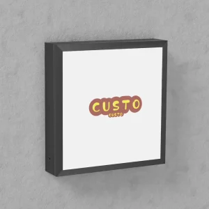 61*61cm Custom Outdoor Wall Hanging LED Acrylic Light Box Signboard for Business Storefront Advertising Light weight