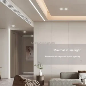 6214 TW6214 Pre Embedded Gray Lace LED Linear Light 6000 Series Aluminum Alloy Square Profile Light Trough Decorations Welding