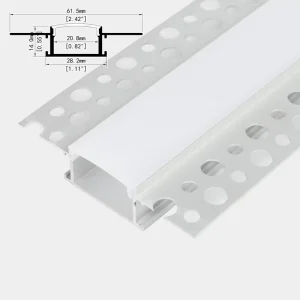 6214 TW6214 Pre Embedded Gray Style Lace LED Linear Light 6000 Series Aluminum Alloy Profile Light Trough Decorations Welding