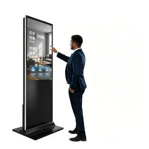 65 Inch Full Color Vertical Advertising Machine Floor Standing LCD Video Wall Sign Infrared Touch Timed Switch for Store Display