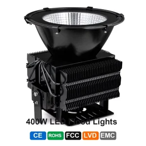 65000lm 400W Tower Crane 6500K AC DC3030 Curcle Fin Type Waterproof Outdoor Led Flood Lights For Industrial Commercial