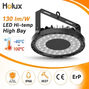 6500K 110 Degree Beam 100W DOB SMD 3535 Ceramic LED IP66 IK07 Minus 40 to 100C Industrial LED High Bay Light