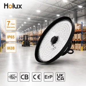 6500K 60 90 110 Degree Optics 80W 100W 120W 200 lm Per W LED PC Lens IP65 UFO LED High Bay Light