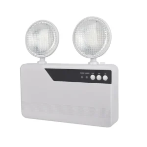 6W 10W Double Heads Rechargeable LED Emergency Light with Plastic Housing Twin Spot Emergency Lamp