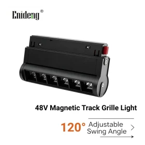 6W 12W 18W 48V Magnetic Adjustable Grille Light Modern High CRI 90 Easy Installation Flexible Swivel for Indoor Lighting