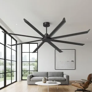 6ft 7ft 8ft 10ft Indoor Large Ceiling Fan Modern Design 8 Aluminum Blades Remote Control DC 6-Speed 16kg 10-Year Motor Warranty