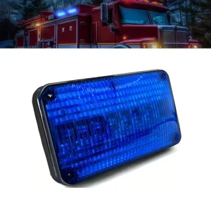 6inch LED 12V-24V Blue Red Amber Flashing Side Roof Warning Light Beacon Ambulance Strobe Emergency Lamp Truck Trailer Forklift