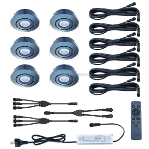 6pcs/set 3CCT Spotlight Anti Glare Ceiling Lamps with Remote Control for Aluminumveranda Louvreroof with Extension Cord