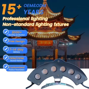 6w Outdoor Roof Lighting DC24V Ancient Architectural Decoration Ip65 Waterproof Led Corrugated Light
