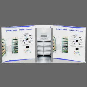 6×3 Exhibition Backwall Light Box SEG Fabric Display With XER Ecosystem Panel for Refrigeration Expo Booth