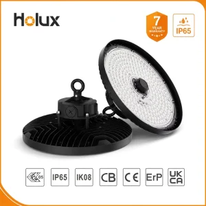 7 Year Warranty 200 lm Per W 5050 LED PC Lens IP65 IK08 120 150 200W Selectable 4000K UFO LED High Bay Light