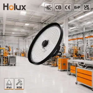 7 Year Warranty 5000K 200 lm Per W LED PC Lens 60 90 110 Degree IP65 IK08 Warehouse Factory UFO LED High Bay Light