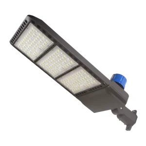7 year warranty ETL DLC Led shoebox street light 200w 250w 300w light sensor 3cct 3power IP66 smart outdoor parking lot fixture