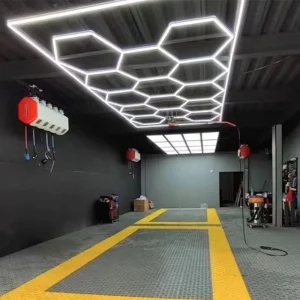 72000 Lumens LED Garage Ceiling Light Hex LED Lights Car Hexagon Garage LED Light for Car Wash Station and Clean Room