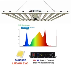 720W 1000W LM301H EVO Full Spectrum Dimmable LED Grow Light Quantum Bar APP Smart Controller