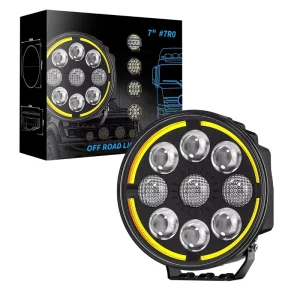 7R03 7 Inch 24V IP67 Heavy Truck Driving Lights New 60W 2 Year Warranty Retrofit Upgrade Auxiliary Spotlights Accessories