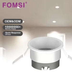 7W-15W Round Concealed Anti-glare Integrated Die-cast Aluminum LED Downlight COB Ceiling Spotlight Recessed Downlight