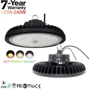 7Year Warranty Industrial 3CCT 100w 150w UFO Led High Bay Light 200w 240w Lighting For Warehouse Factory Gym With CE SAA ETL DLC