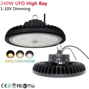 7Year Warranty Industrial UFO LED High Bay Light 240W Lighting For Warehouse Factory Gym With CE SAA ETL DLC