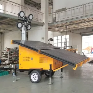 8*300W Monocrystalline Solar Panel Power Light Tower IP65 Rated LED Light Source Solar Light Tower