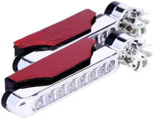 8 X LEDs No Wiring Wind Power Grille Vehicle Lights With Fan Rotation for Car Fog Warning Daytime Running
