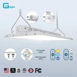 80W 300W 3CCT 3WATT Motion Sensor 2ft 4ft Canopy Warehouse Shop LED Workshop Panel Linear Lighting High Bay