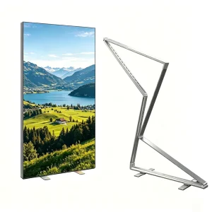 80mm Aluminum Free Standing Foldable Lightbox Instant Setup Pop up Double Sided Foldable Backlight Box Display for Exhibition