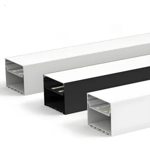 80×75 LED Aluminum Profiles Office Pendant Light LED Linear Light Suspended Extrusion Channel Hanging Light for Gym Supermarket