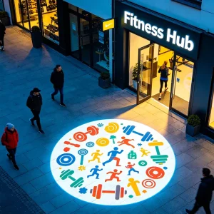 85W Outdoor IP67 Waterproof Exterior Wall LED Advertising Light Indoor Laser Custom Door Floor Rotate Logo Gobo Projector Lamp