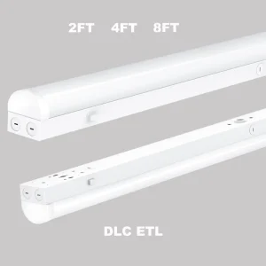 8FT LED Shop Light 40W 80W 100-277V Emergency Battery Backup LED Batten Fixture for Garage and Warehouse