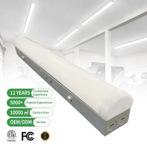8FT Linear LED Light High Lumen 130lm/W Dimmable IP44 ETL Certified 5-Year Warranty for Commercial Storefront Use