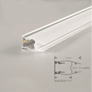 8MM Glass Shelf Light Aluminum Led Profile 0.5M 0.8M 1M Showcase Cupboard Cabinet Light Channel