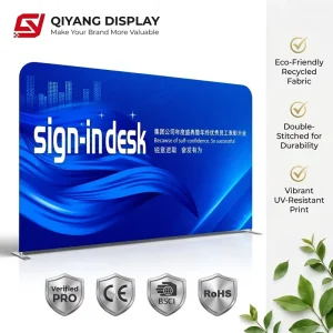 8ft 10FT Booth Exhibition Show 8×8 Dye Sublimation Waterproof Portable Stand Custom Promotion Pop Banner Pop up Backdrop