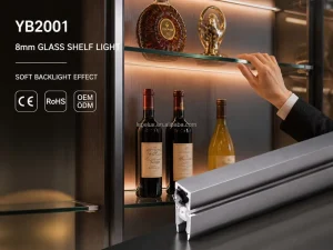 8mm Aluminum Profile LED Backlit Lighting for Display Cabinet Wine Cabinet Furniture Dimmable High CRI 95 YB2001 0