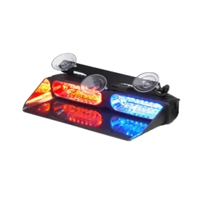 9″ 16W Blue Red LED Flashing Warning Strobe Dash Light for Emergency Vehicles Windshield