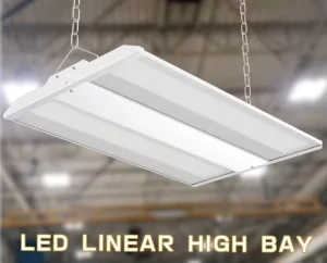 90 Degree Fold Industrial 150W 200W 300W LED Linear High Bay Light Commercial System 3CCT 3Power Adjust for Warehouses Office Use