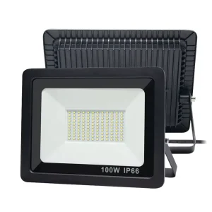 9000 Lumens 100W White Floodlight Thick Die Cast Aluminum Waterproof Outdoor IP66 For Warehouse Garden Park Yard Walkway