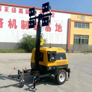 9M Led Tower Lights EPA Certification Mobile Mining diesel Light Tower with diesel Generator