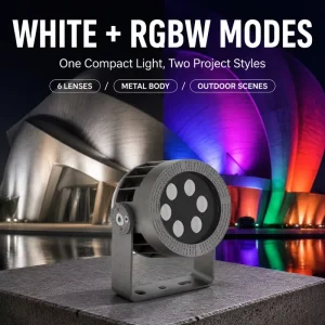 9W 12W 6 Optical Lenses Facade Spotlight Aluminum IP66 AC Warm White Architectural Bridge Wall Washer Project