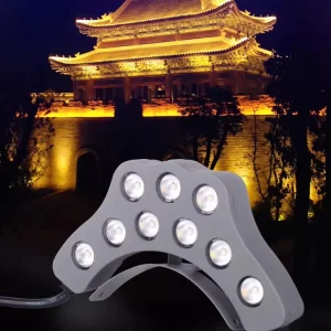 9W LED Landscape Corrugated Light Waterproof IP65 Ancient Architectural Outdoor Roof Lighting DC24V Yellow 3000K