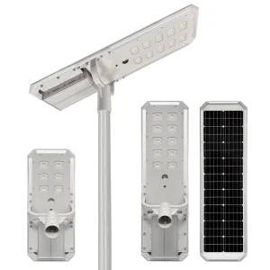 A Firm Fixed Base Integrated Solar Street Lamp Housing with External Profile Battery Box Outdoor Waterproof Solar LED Lights