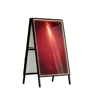 A Frame Advertising Light Boxes Sturdy Aluminum Stand LED Backlit Sign for Trade Show Exhibition Booth Display