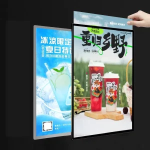 A1 A2 A3 A4 Customized Advertising Ultra-Thin Glass LED Light Boxes Rectangle Menu Poster Frame Light Box