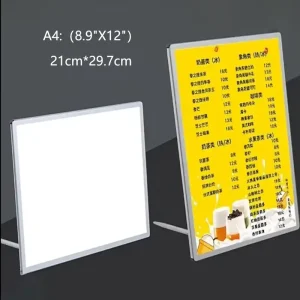 A1 A2 A3 A4 Rectangle Aluminum Advertising Display Lightbox LED Lighting Weatherproof Outdoor Movie Poster Frame Snap