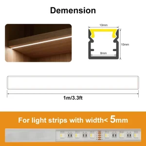 A1010Y Aluminium Profile Anodized Extrusion LED Linear Led Light Channel Coastal Minimalist Eco-Friendly Lightweight