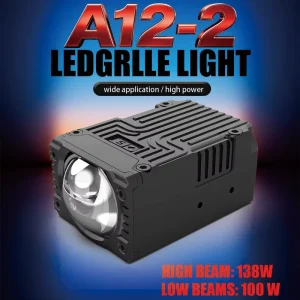 A12-2 138W 13800LM 3 Color Laser 12V Automotive Grille Lights IP68 Cooling Fans Canbus Car Front LED Car Accessories