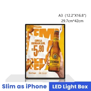 A2 A3 A4 Aluminum LED Lightbox Remote Control Freestanding Wall Mount Magnetic Signage for Shops Outdoor Use
