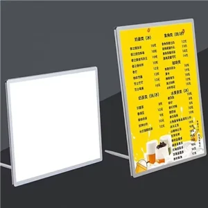 A4 Outdoor Advertisement Light Box Super Slim LED Menu Board Table Stand Menu Display Advertising Light Boxes