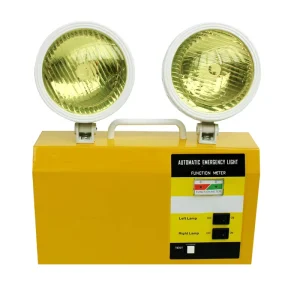 ABS 6W Lithium Battery Double Heads LED Automatic Lighting Energy Saving Emergency Lamp
