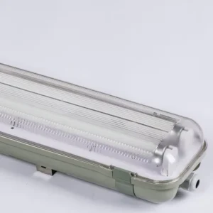 ABS PC Material Triproof Light Fixture 60cm 120cm 150cm IP65 Single Double LED Fluorescent T8 Tube Waterproof Light Fixture
